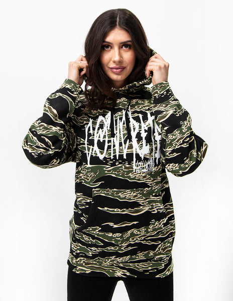 Scratched Camo Hoodie Concrete Collective