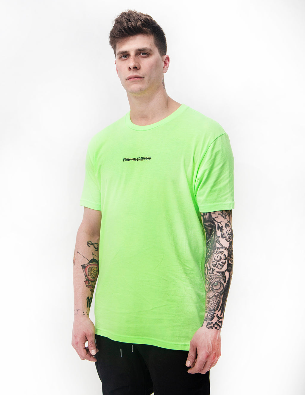 From The Ground Up Tee - Neon Green