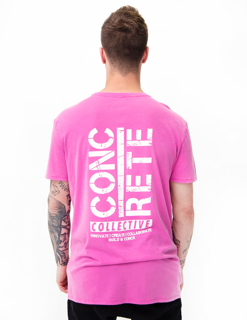 Build & Concr Tee - Pink  (Small Only)
