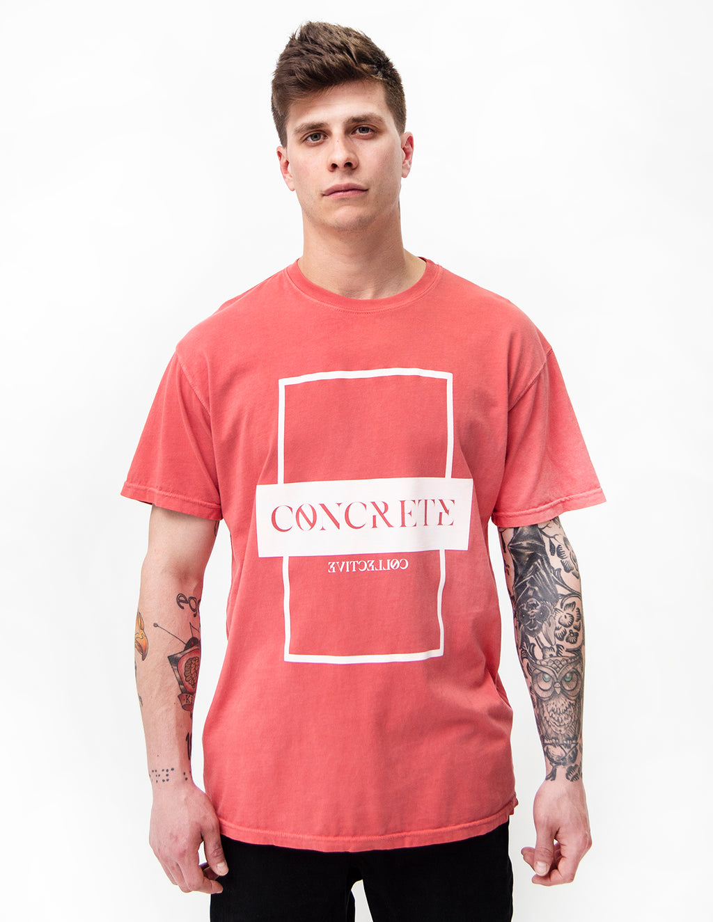 Stone Tablet Tee - Guava